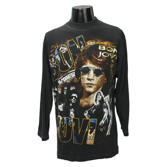 BON JOVI Vintage NY Graffiti Long Sleeve T-Shirt Size L