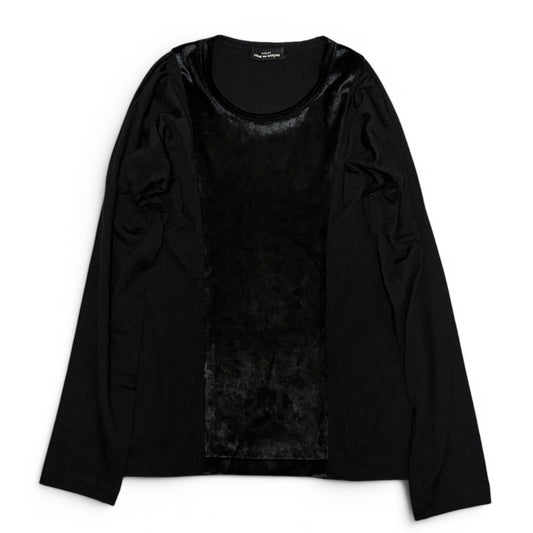 Japanese Brand tricot CDG Black Long Sleeve Shirt Size XS