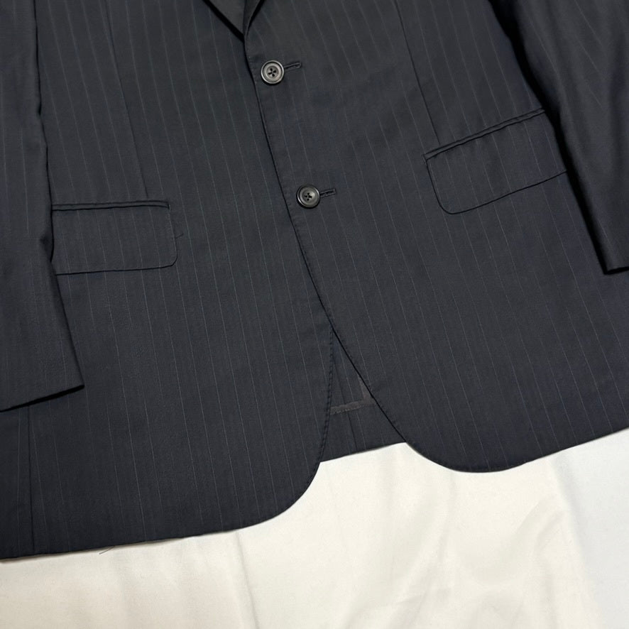 BURBERRY LONDON 00s Stripe Wool/Silk Tailored Jacket