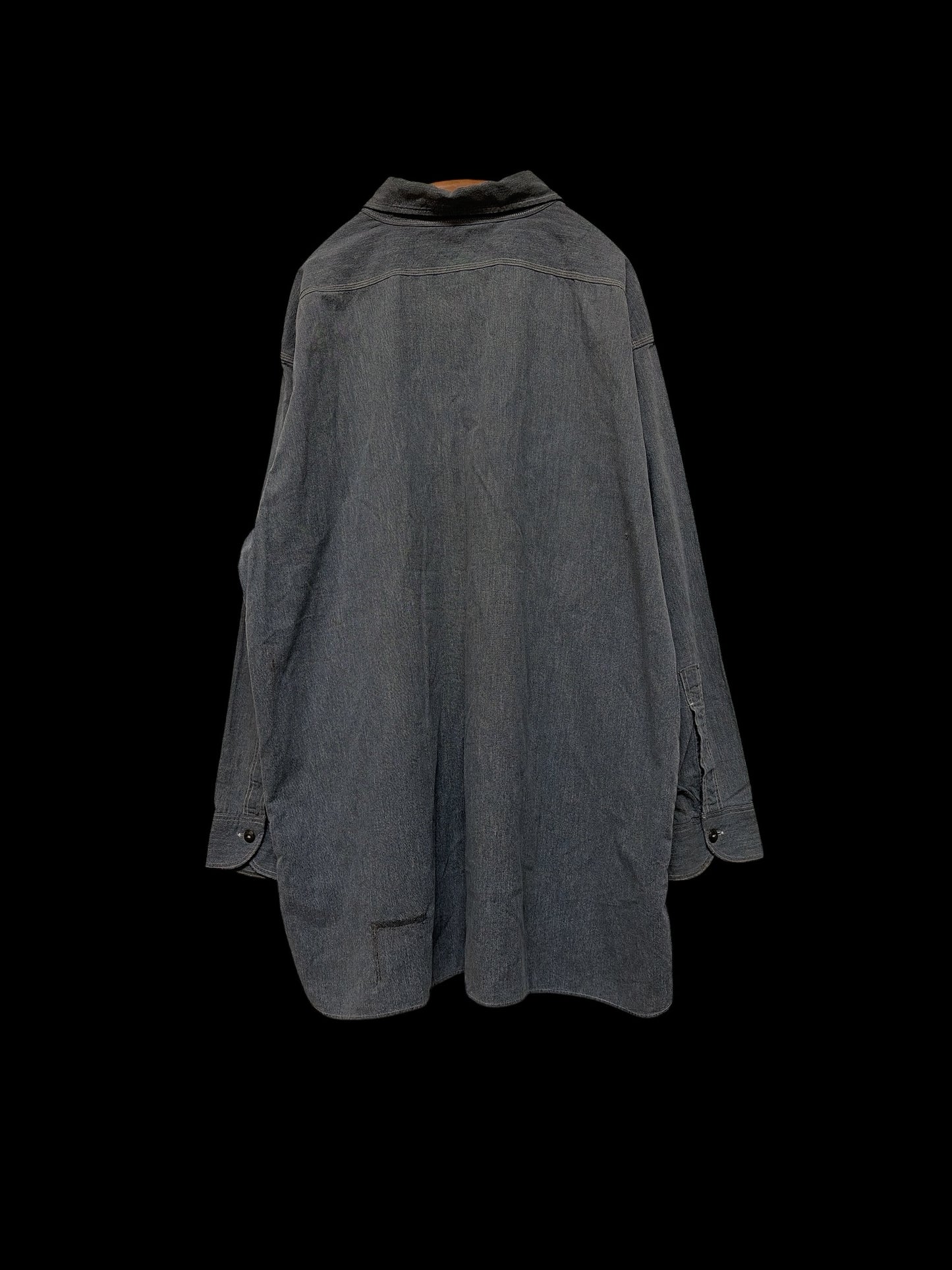 SUPER BIG-MAC 40s Black Chambray Shirt Size XXL