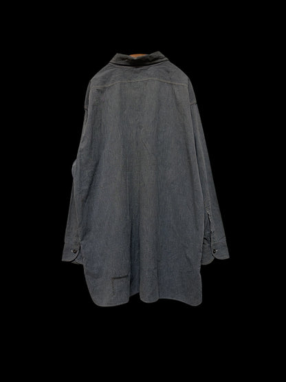 SUPER BIG-MAC 40s Black Chambray Shirt Size XXL