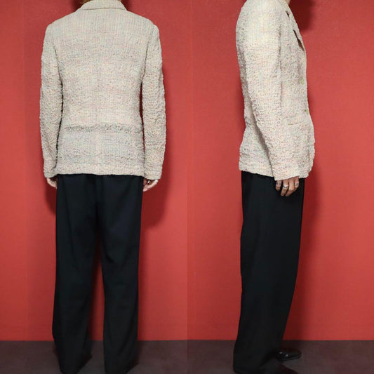 Issey Miyake 91SS Wrinkle Pleated All-Over Print Size M
