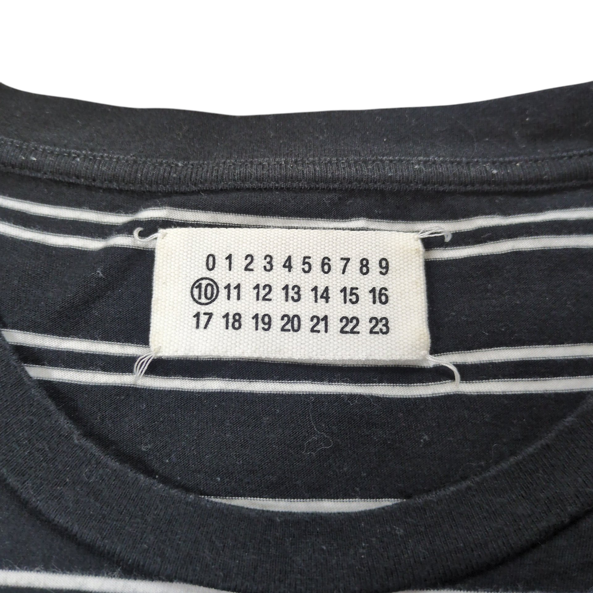 Maison Margiela Border Pattern S/S T-Shirt Black Size L