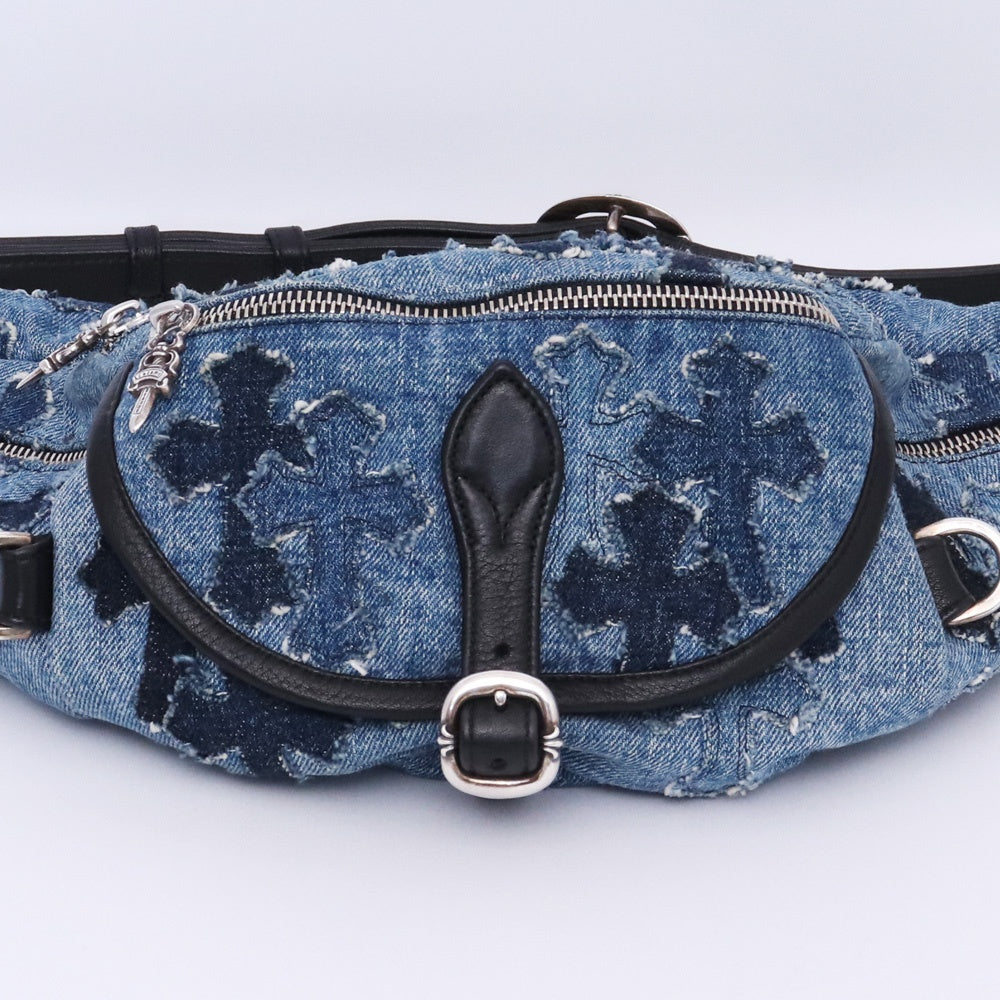 CHROME HEARTS #1 Snatch Pack Denim Cross Bag Indigo Size #1