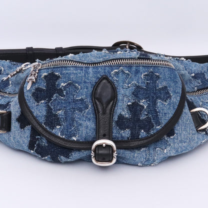 CHROME HEARTS #1 Snatch Pack Denim Cross Bag Indigo Size #1