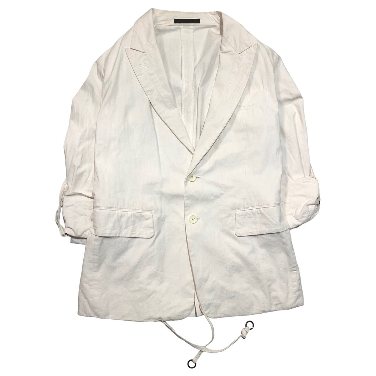 Y's for men 90s-00s Cotton Bondage Jacket Off-White
