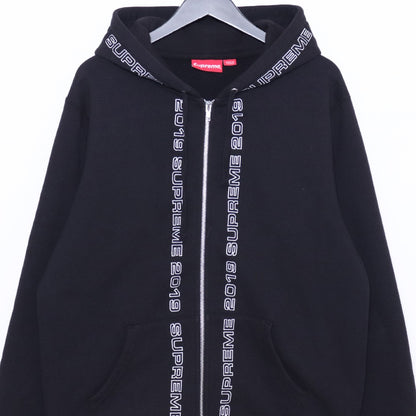 SUPREME 19SS Topline Zip Up Hoodie Black Size M
