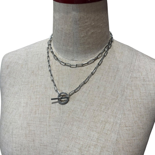 HERMES Chaine d'Ancre Game Chain Necklace Silver