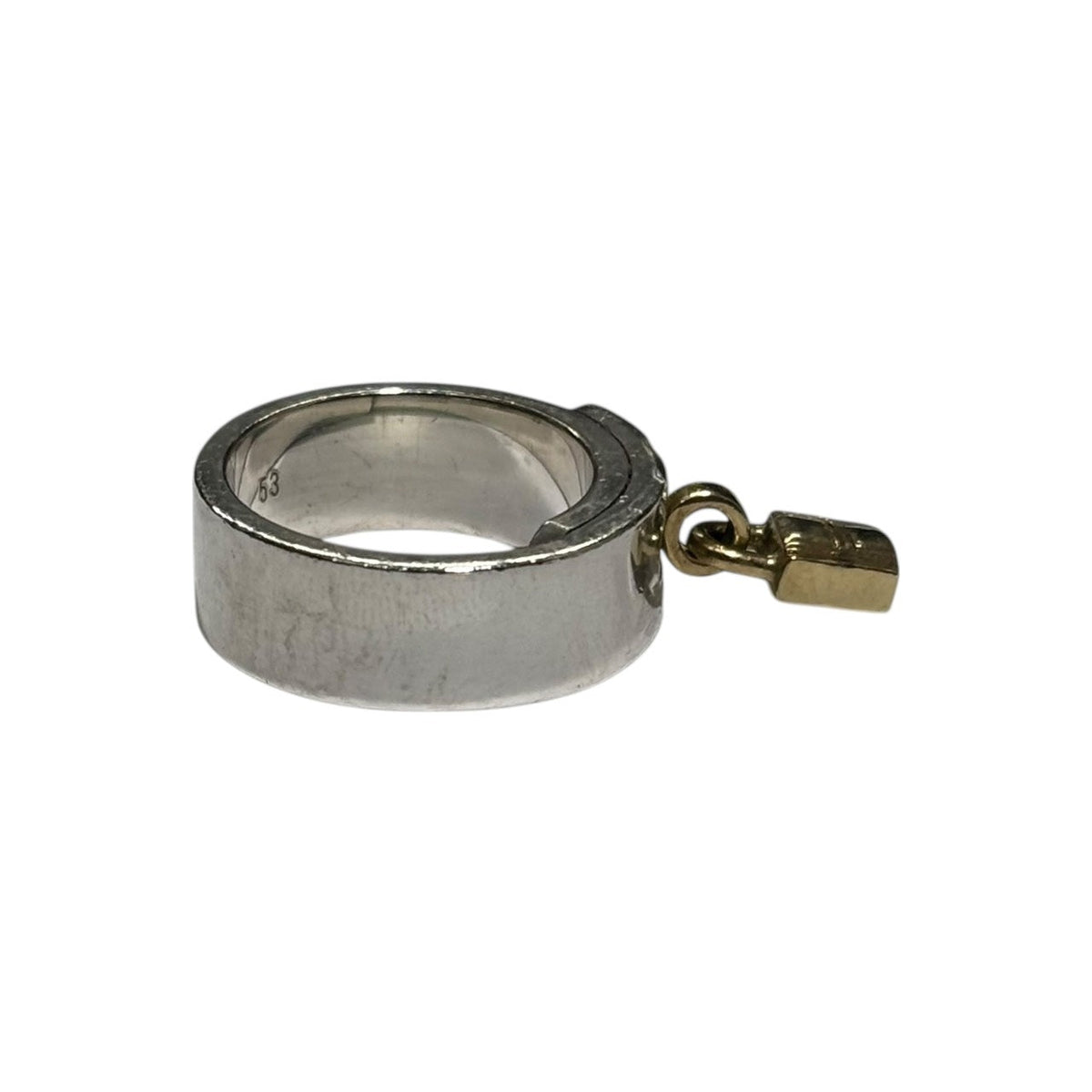 HERMES Silver Gold Kelly Ring AG925 AU750 Size JP 13