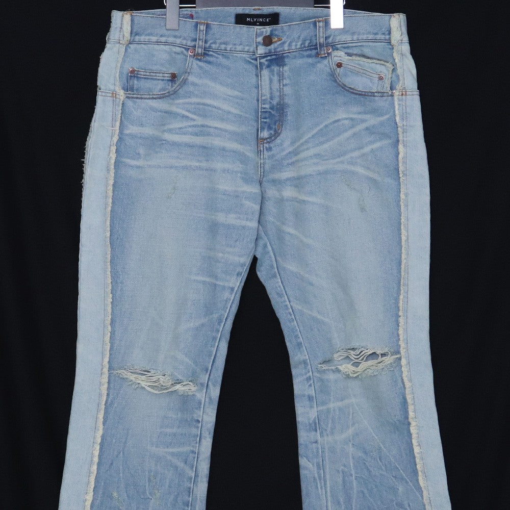 MLVINCE 23AW Distressed Flare Jeans Indigo Size 34