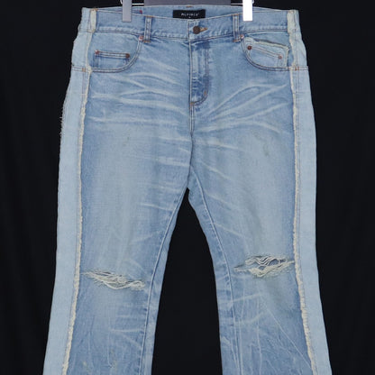 MLVINCE 23AW Distressed Flare Jeans Indigo Size 34