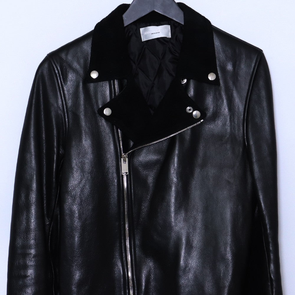 ANNDIRK IZM Double Riders Leather Jacket Black