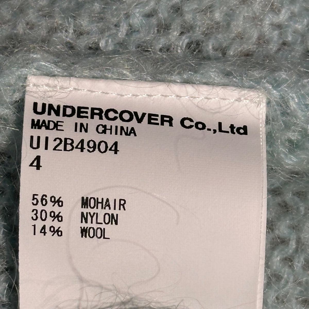 UNDERCOVERISM 22AW Side Zip Mohair Knit Mint Size 4