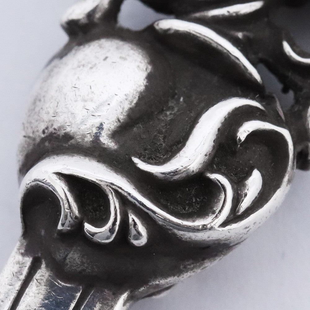 CHROME HEARTS DAGGER HEART Necklace Pendant Silver Size F