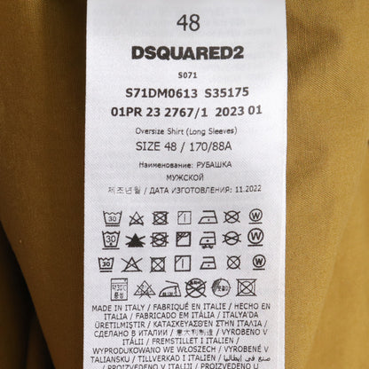 Dsquared2 DSQUARED Patchwork Floral Button-Up Yellow Size 48