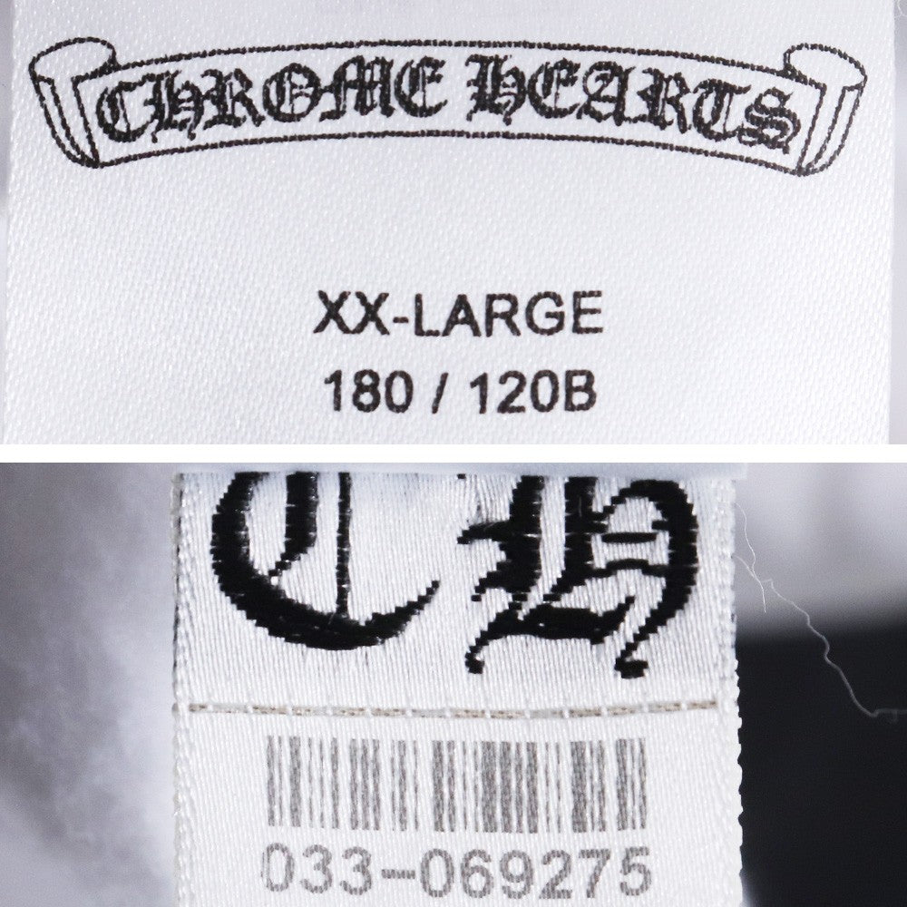 CHROME HEARTS Front Arm Logo Pullover Hoodie White Size XXL