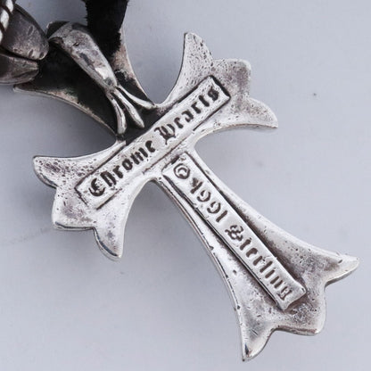 CHROME HEARTS Small CH Cross Necklace Silver Size ONE SIZE