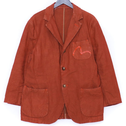 YAMANE EVISU Seagull Print Blazer Red Size 40
