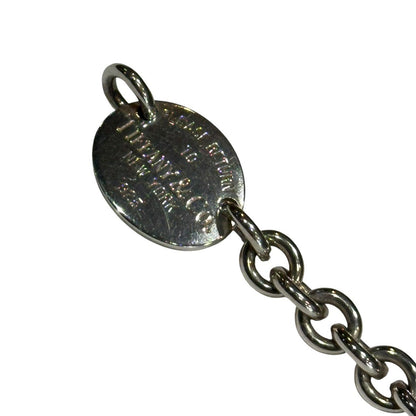 TIFFANY & CO. Round Return to Chain Silver Necklace