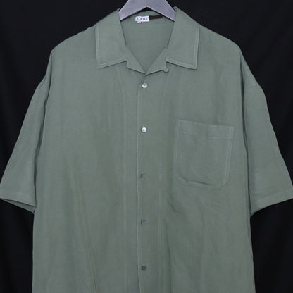 LOEWE Paula's Ibiza Anagram Short Sleeve Shirt Green Size 38
