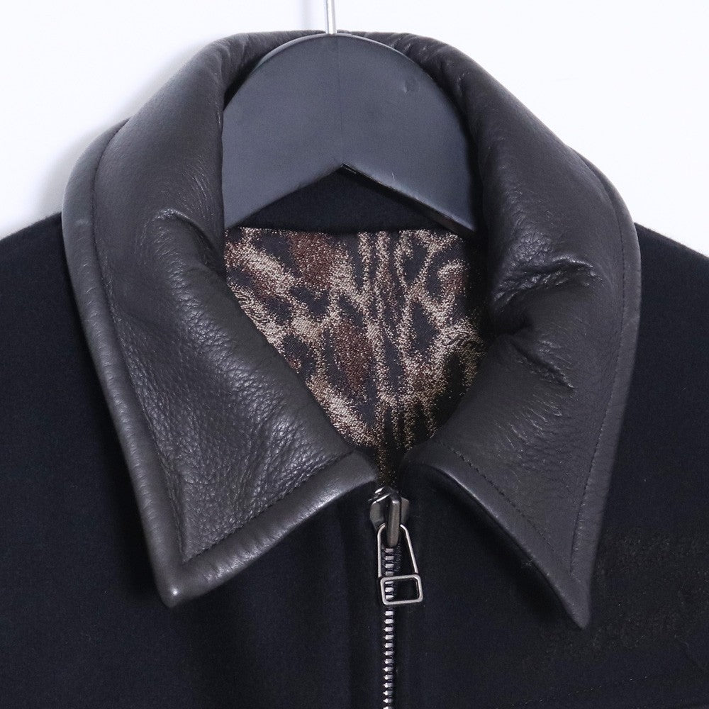 ROEN Skull Embroidery Wool Jacket Black Size 44