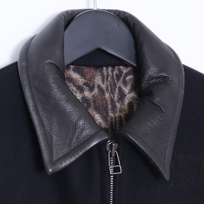 ROEN Skull Embroidery Wool Jacket Black Size 44