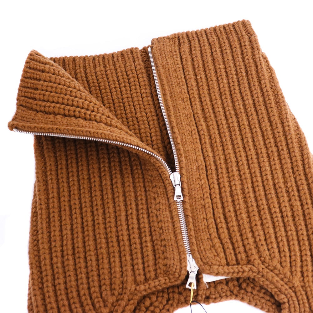 DRIES VAN NOTEN 25AW Zip-Up Scarf Brown Size ONE