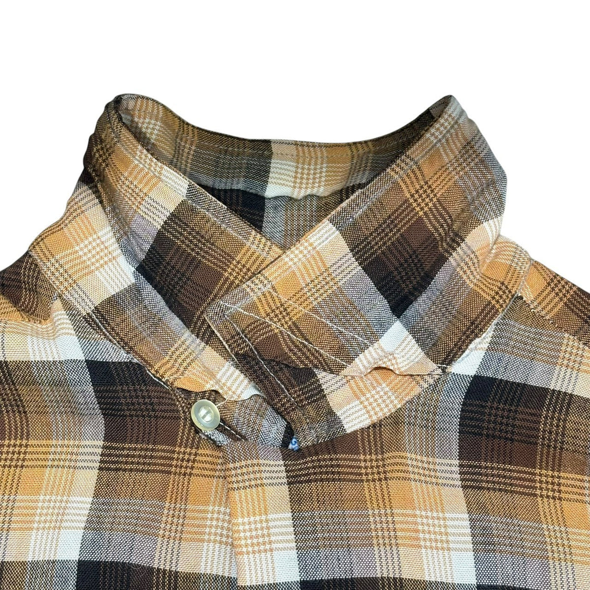 PILGRIM 60's Thunderbird Ombre Rayon Shirt Brown Size M
