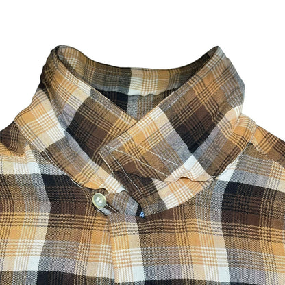 PILGRIM 60's Thunderbird Ombre Rayon Shirt Brown Size M