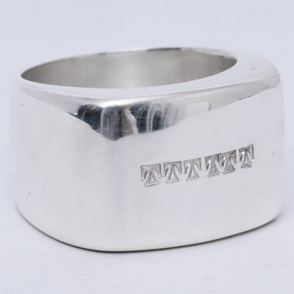 TOZAOU Father Silver999 Signature Ring Size ONE SIZE