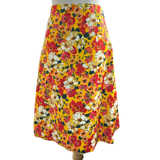 GUCCI 18SS Floral Print Flared Skirt Multi Size 40