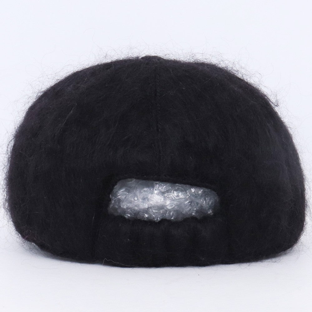 GUCCI Mohair Baseball Cap Black Size L