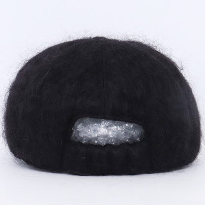 GUCCI Mohair Baseball Cap Black Size L