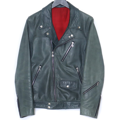 UNIFORM EXPERIMENT Double Riders Leather Jacket Gray Size 1