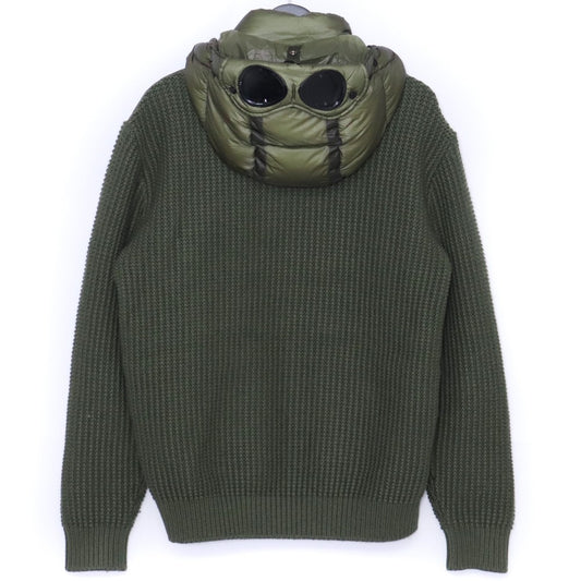 C.P. COMPANY Goggle Down Knit Jacket Khaki Size M