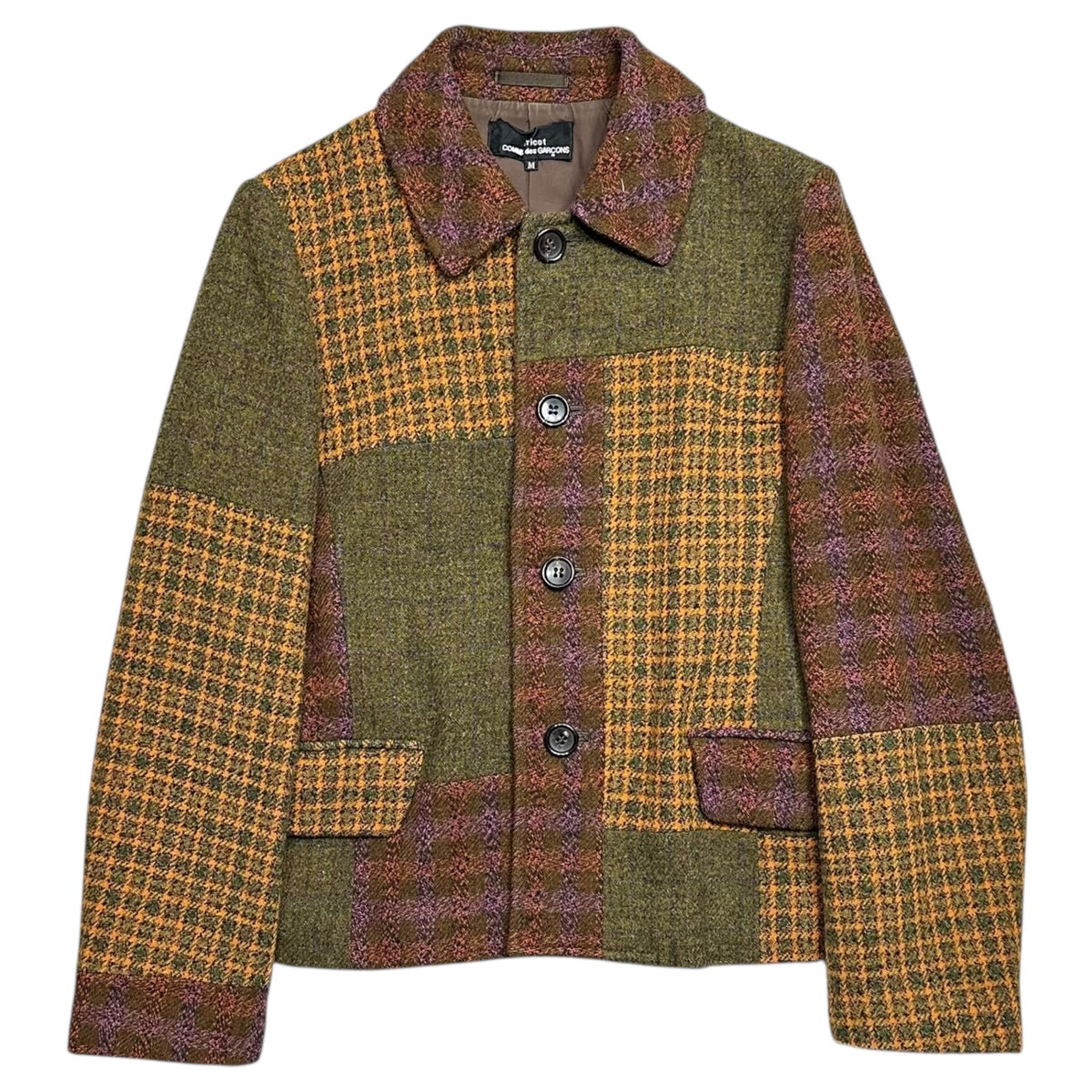 tricot COMME des GARCONS 01AW Wool Tweed Jacket Size M