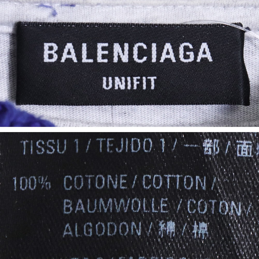 BALENCIAGA 21AW Political Campaign Hoodie Blue Size S