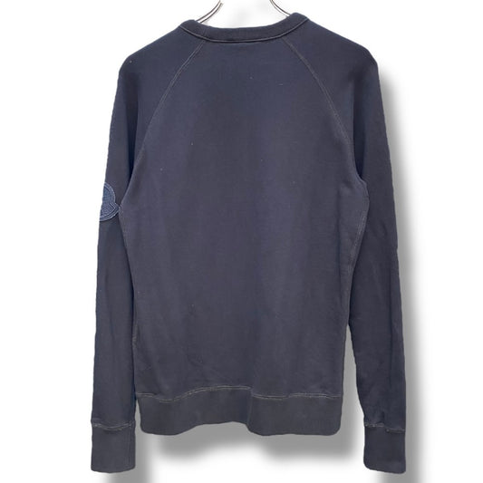 MONCLER Embroidered Round Neck Sweatshirt Navy Size S