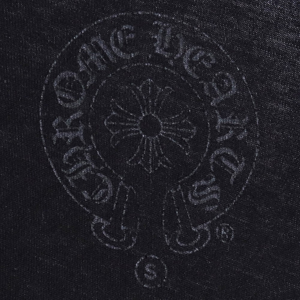 CHROME HEARTS Horseshoe Print V-Neck T-Shirt Black Size S