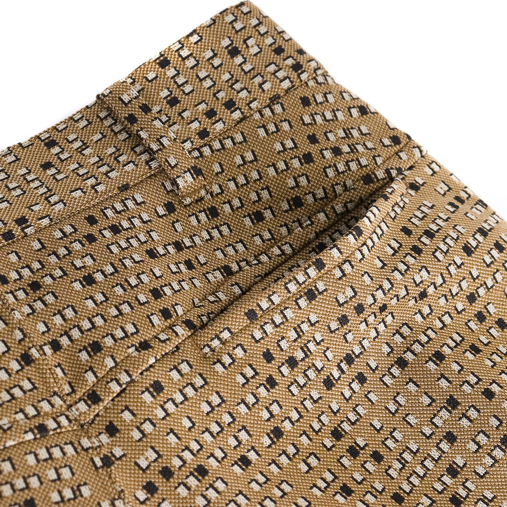 NEEDLES Jacquard Boot-Cut Casual Pants Brown Size 2