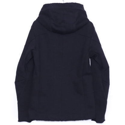 DEVOA Heavy Jersey Hooded Jacket Black Hoodie Size 2