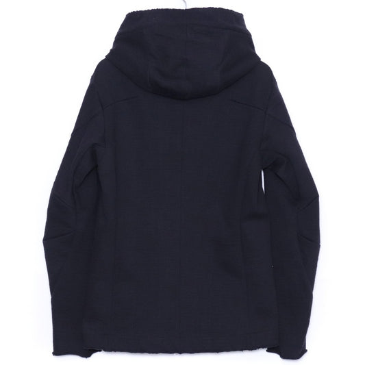 DEVOA Heavy Jersey Hooded Jacket Black Hoodie Size 2
