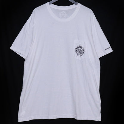 CHROME HEARTS Horseshoe Print Pocket T-Shirt White Size XXL