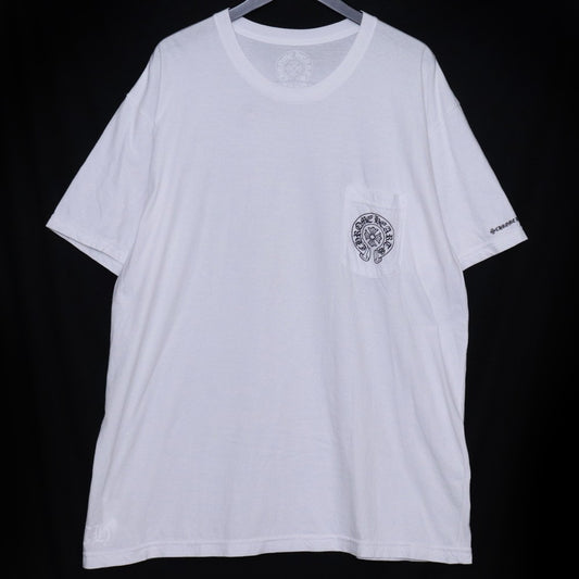 CHROME HEARTS Horseshoe Print Pocket T-Shirt White Size XXL