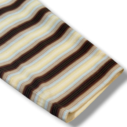 AURALEE 26SS Gradient Stripe Jersey Long Sleeve T-Shirt Brown Size 3