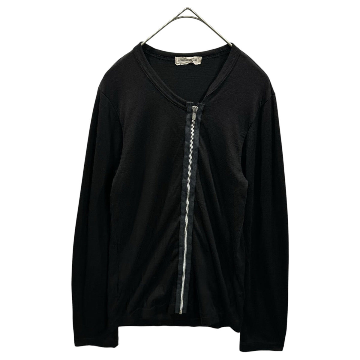COMME des GARCONS 2000s Zip Wool Cardigan Black Size FREE