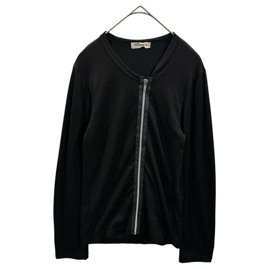 COMME des GARCONS 2000s Zip Wool Cardigan Black Size FREE