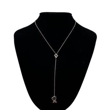 TIFFANY & CO. Elsa Peretti Double Open Heart Lariat Necklace