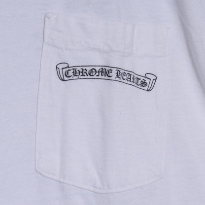 CHROME HEARTS Back Arch Logo USA Print T-Shirt White Size XL