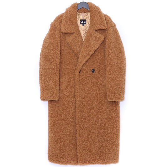 UGG Gertrude Long Teddy Coat Brown Size M